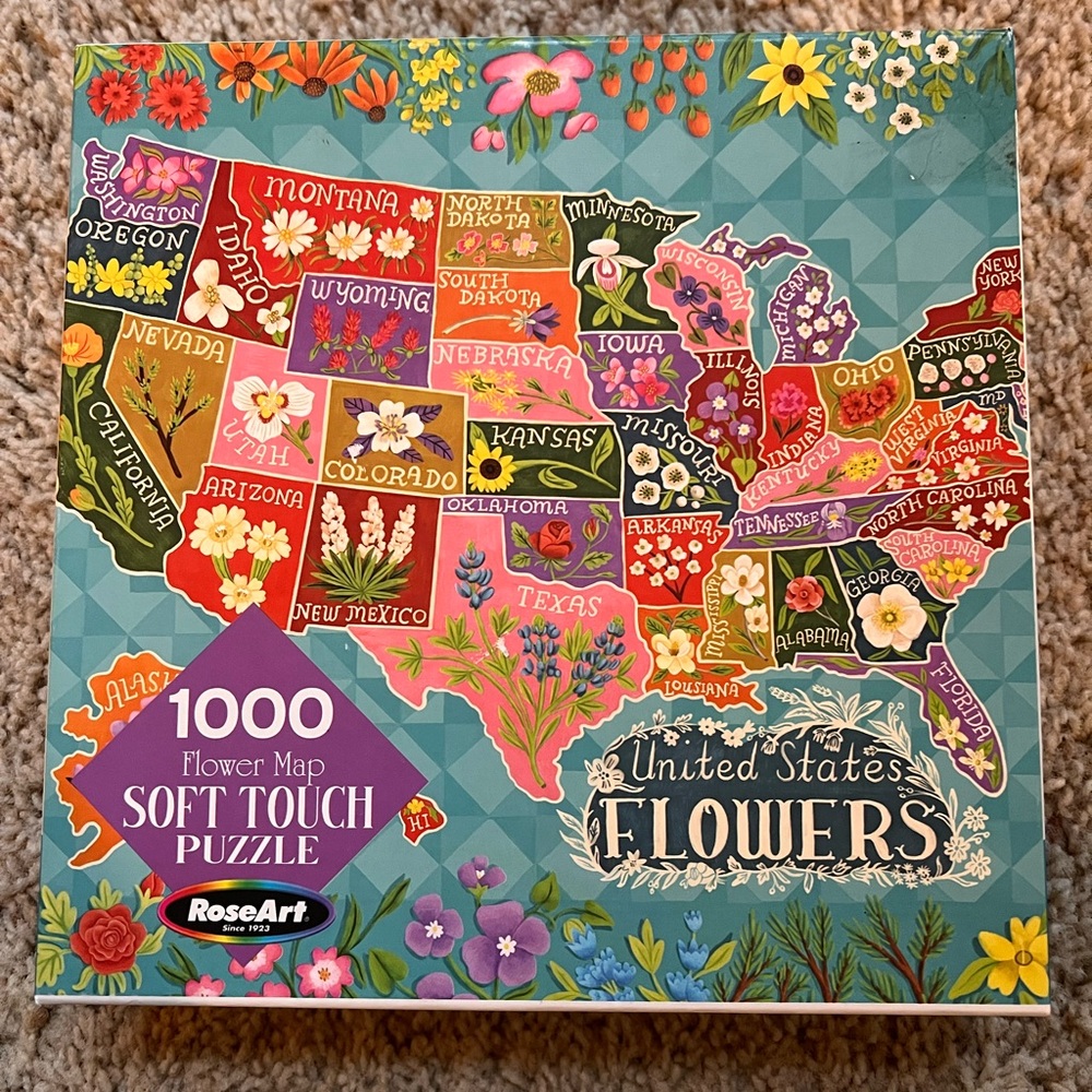 RoseArt United States Flowers Puzzle - 1000 Pieces
